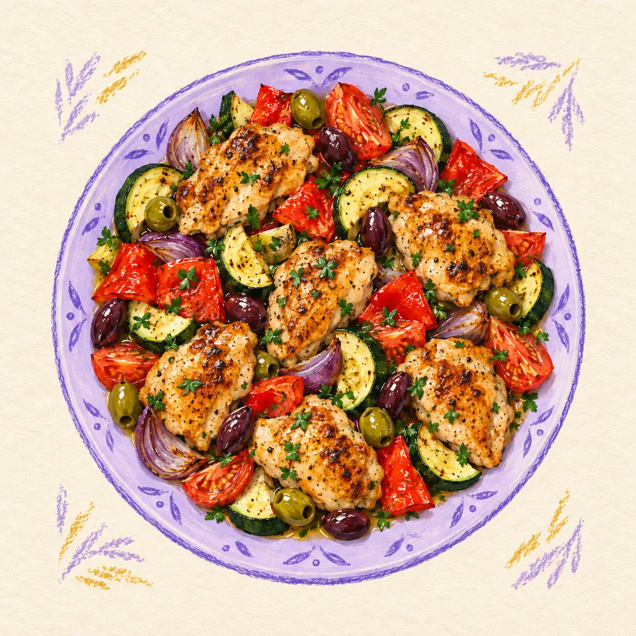 Lemon and Oregano Chicken with Vegetables
